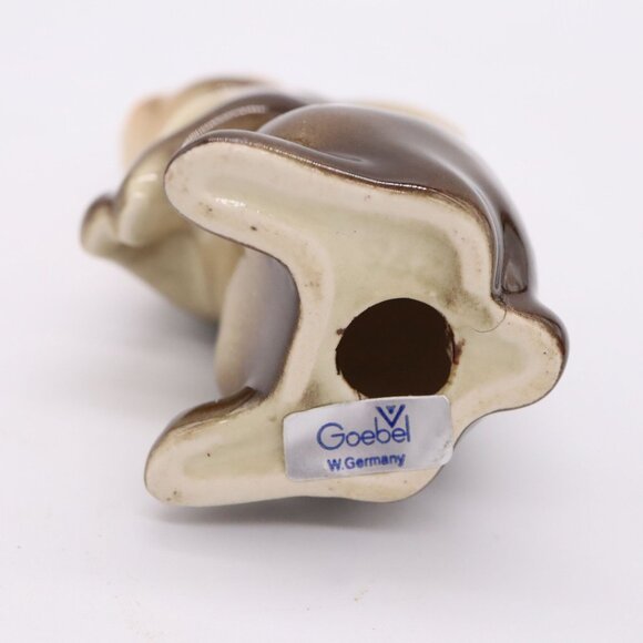 Set Of 2 Vintage Goebel Bunny Figurines West Germany Brown Rabbits 3" - Picture 7 of 12